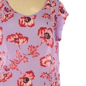 Rachel Zoe lavender and red floral blouse!